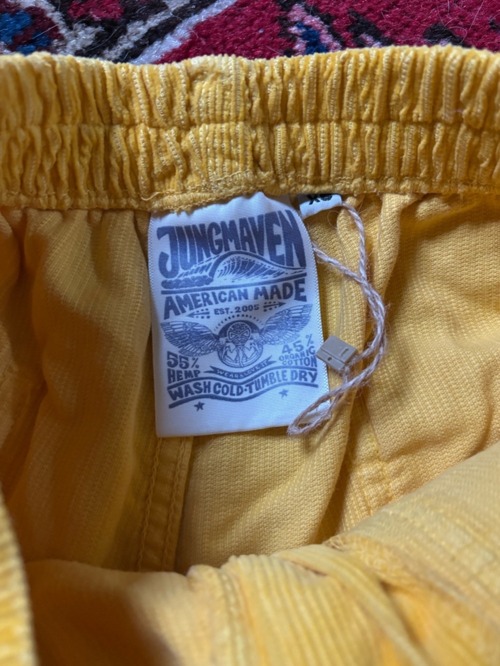 Jungmaven bright yellow Cabuya Cord Shorts XS NWOT - Picture 3 of 6
